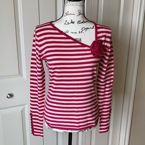 Cotton by autumn cashmere Long Sleeve Knit Top, pink,  sz M